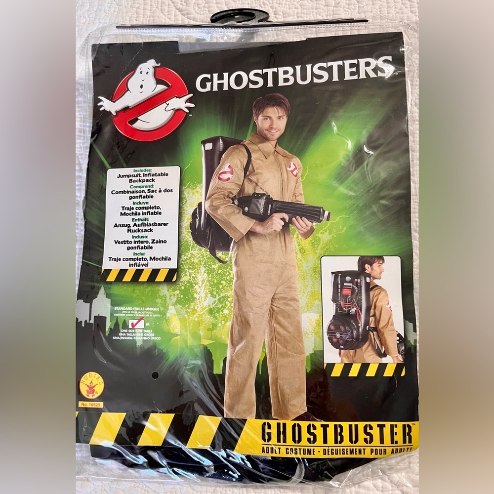 Adult Ghostbusters Costume with Inflatable Backpack
